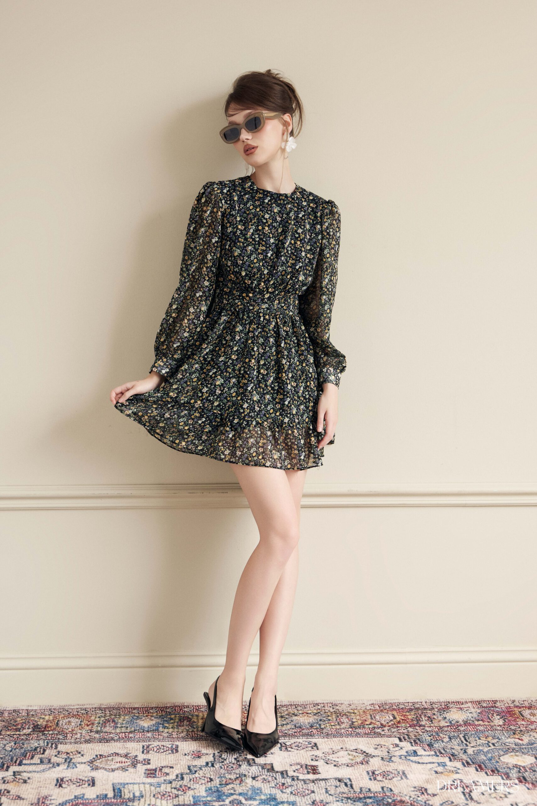 DREAMERS® ROSALYN MINI DRESS BLACK - Image 2